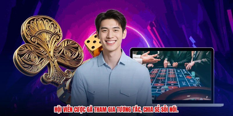 Hội viên cược gà tham gia tương tác, chia sẻ sôi nổi.